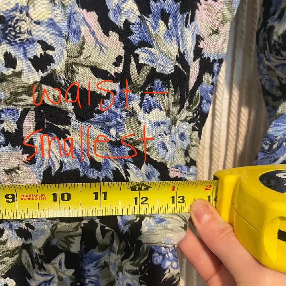 Vintage 40’s Karin Stevens Floral Button-Up Pencil Dress Old Hollywood Sz 14 (L)